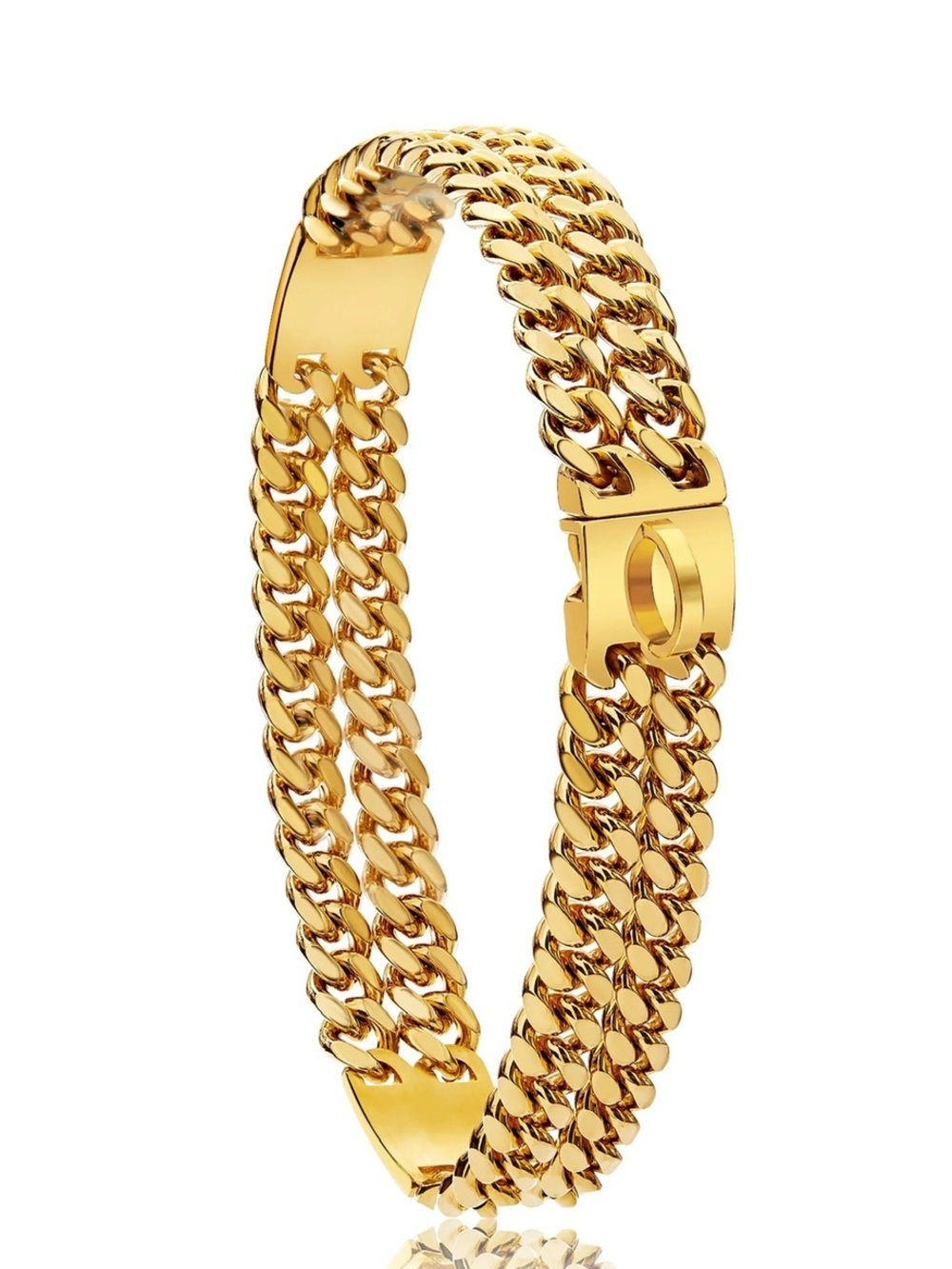 Gold Stainless Steel Cuban Link Dog Collar – Any Size